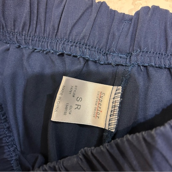 Superior Uniform Group Size Small Scrub Pants Navy Blue Healthcare Bottoms - Picture 2 of 4